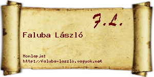 Faluba László névjegykártya