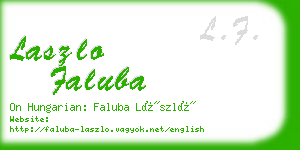 laszlo faluba business card